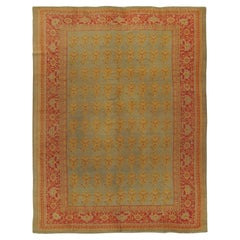 Türkischer Oushak- Vintage-Teppich im Vintage-Stil, um 1940  9'4 x 11'10 Zoll