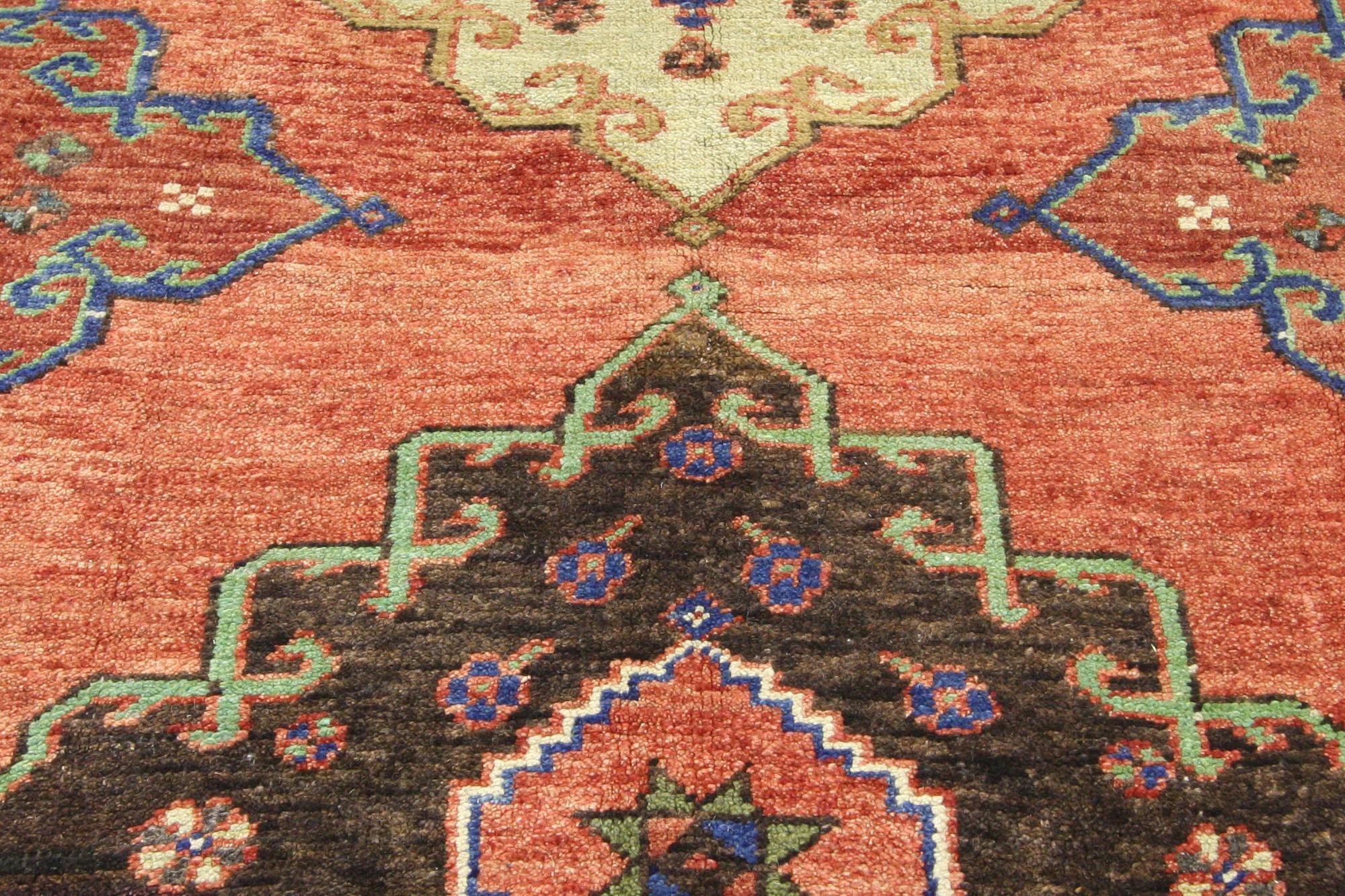 20th Century Vintage Turkish Oushak Rug Carpet Runner For Sale