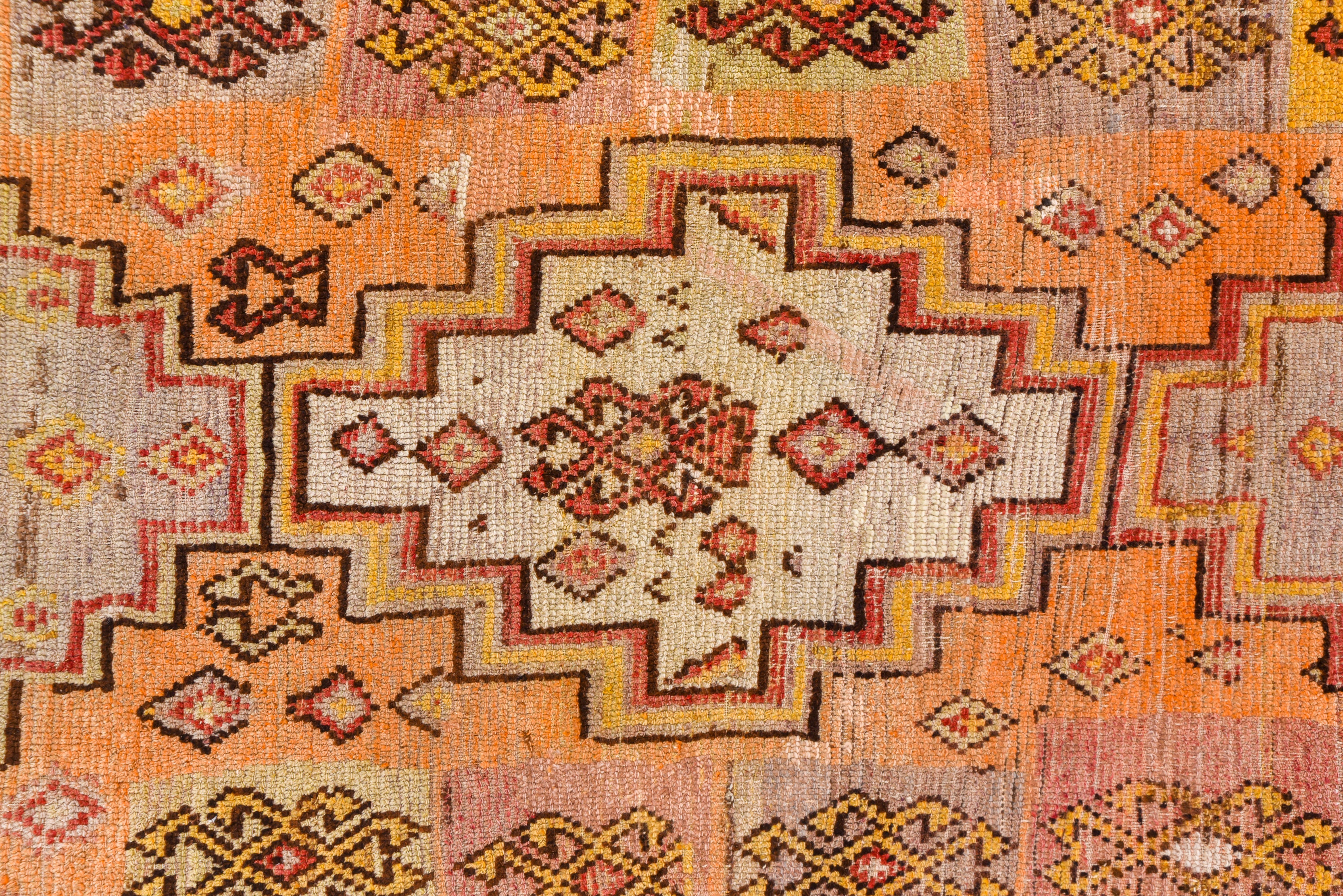 Hand-Knotted Vintage Turkish Oushak Rug, circa 1940s
