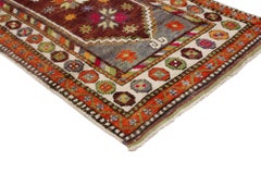 Vintage Turkish Oushak Rug, Colorfully Curated Meets Whimsical Boho