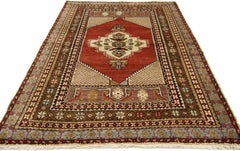 Vintage Turkish Oushak Rug, Entry or Foyer Rug
