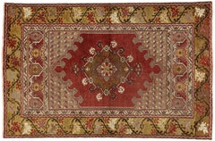 Vintage Turkish Oushak Rug, Entry or Foyer Rug