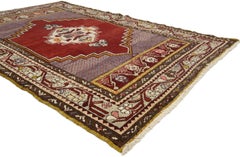 Vintage Turkish Oushak Rug for Entry, Kitchen, Bathroom, or Foyer Rug