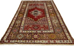 Vintage Turkish Oushak Rug, Entry or Foyer Rug