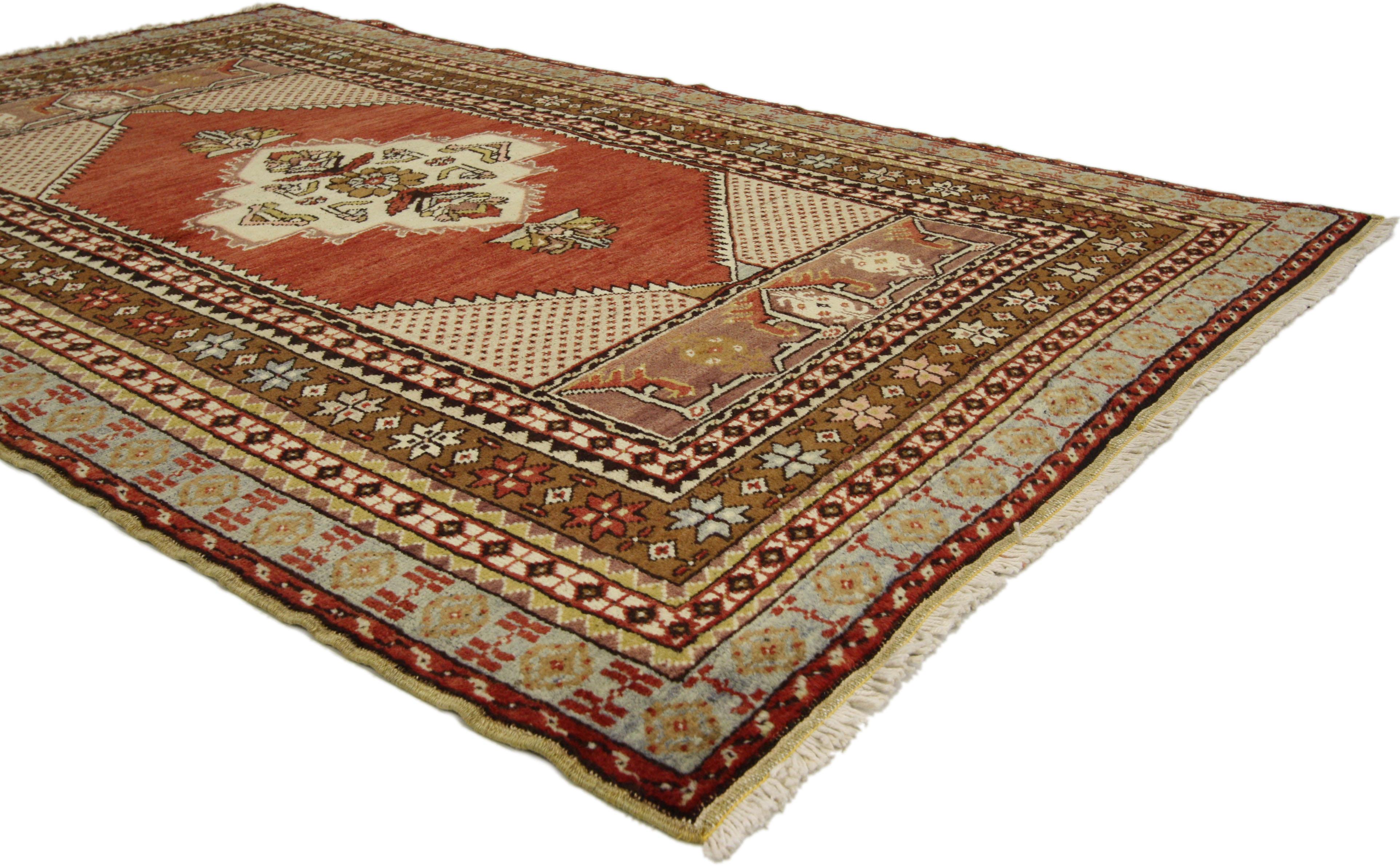 Türkischer Oushak-Teppich, Eingangs- oder Foyer-Teppich (Handgeknüpft) im Angebot