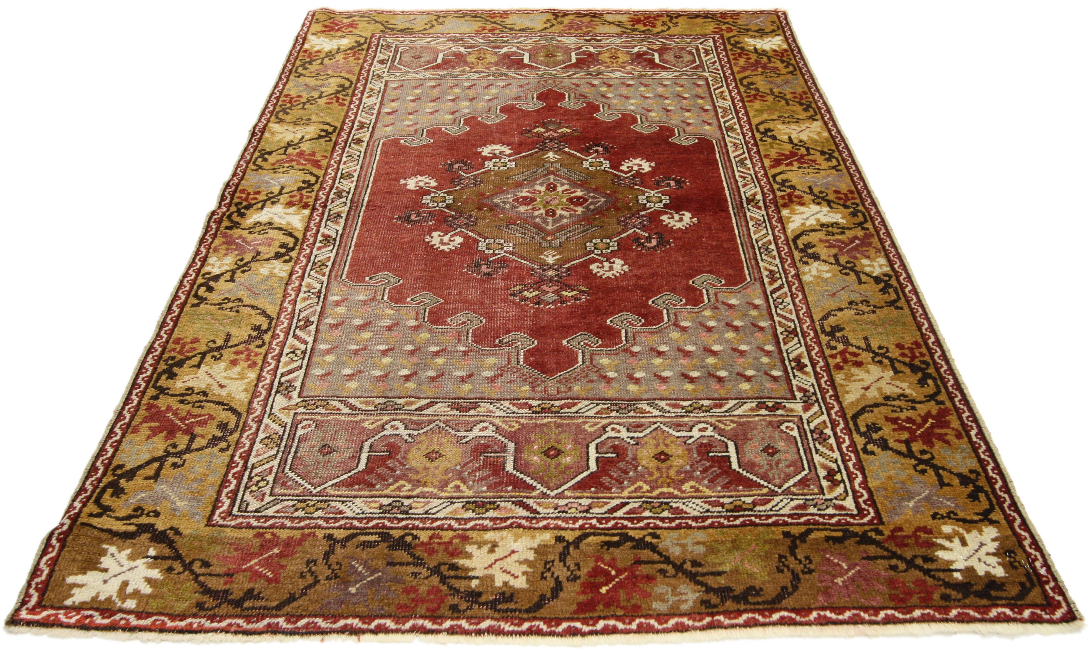 Türkischer Oushak-Teppich, Eingangs- oder Foyer-Teppich (Handgeknüpft) im Angebot