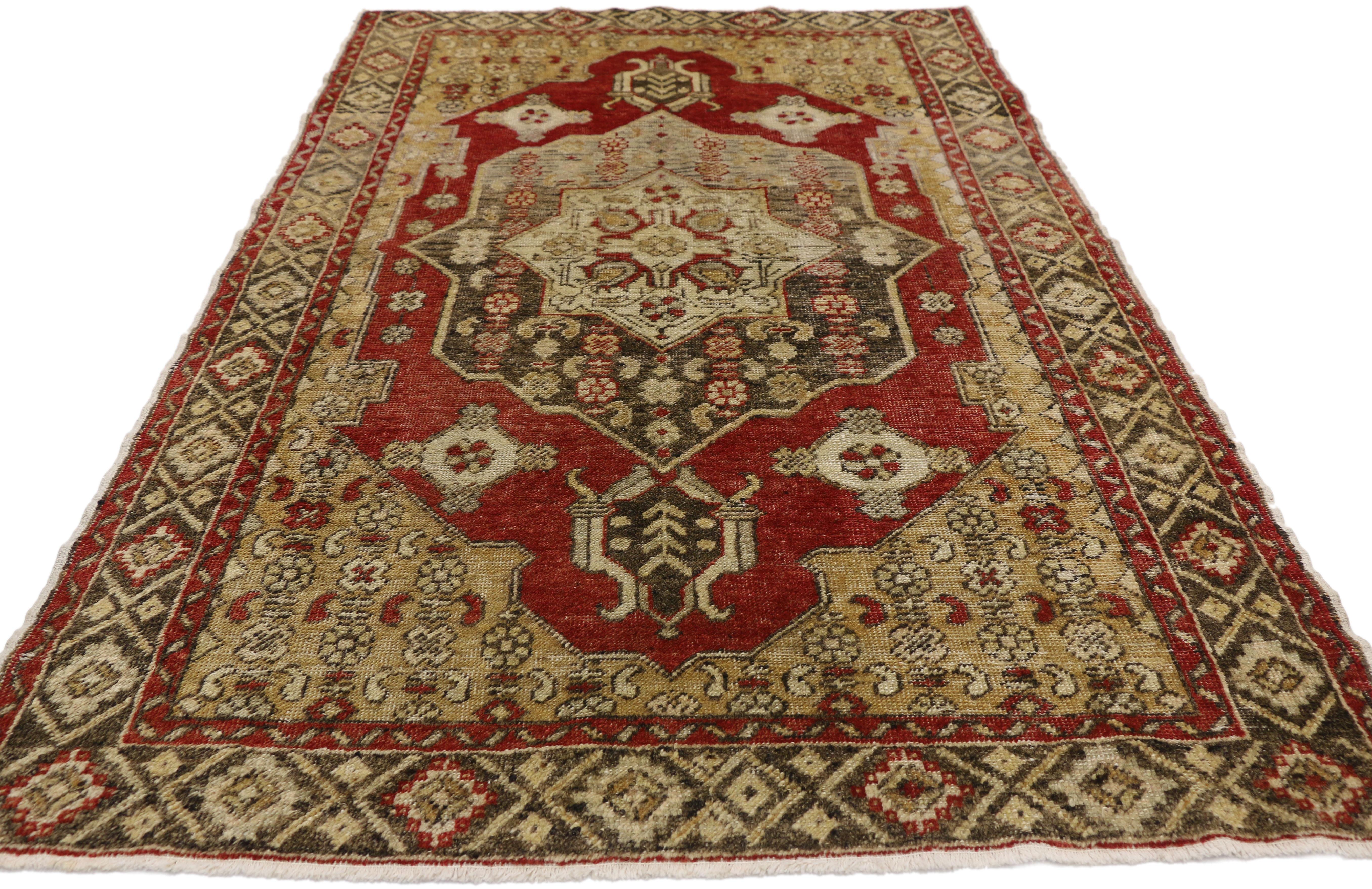 Alfombra turca vintage Oushak para la entrada, la cocina, el recibidor o el baño Turco en venta