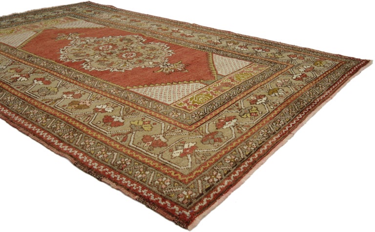 Vintage Turkish Oushak Rug for Kitchen, Bathroom, Foyer or Entry Rug ...