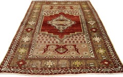 Vintage Turkish Oushak Rug with Traditional Style