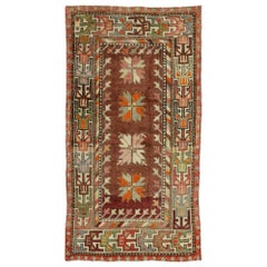 Vintage Turkish Oushak Rug for Kitchen, Bathroom, Foyer or Entry Rug