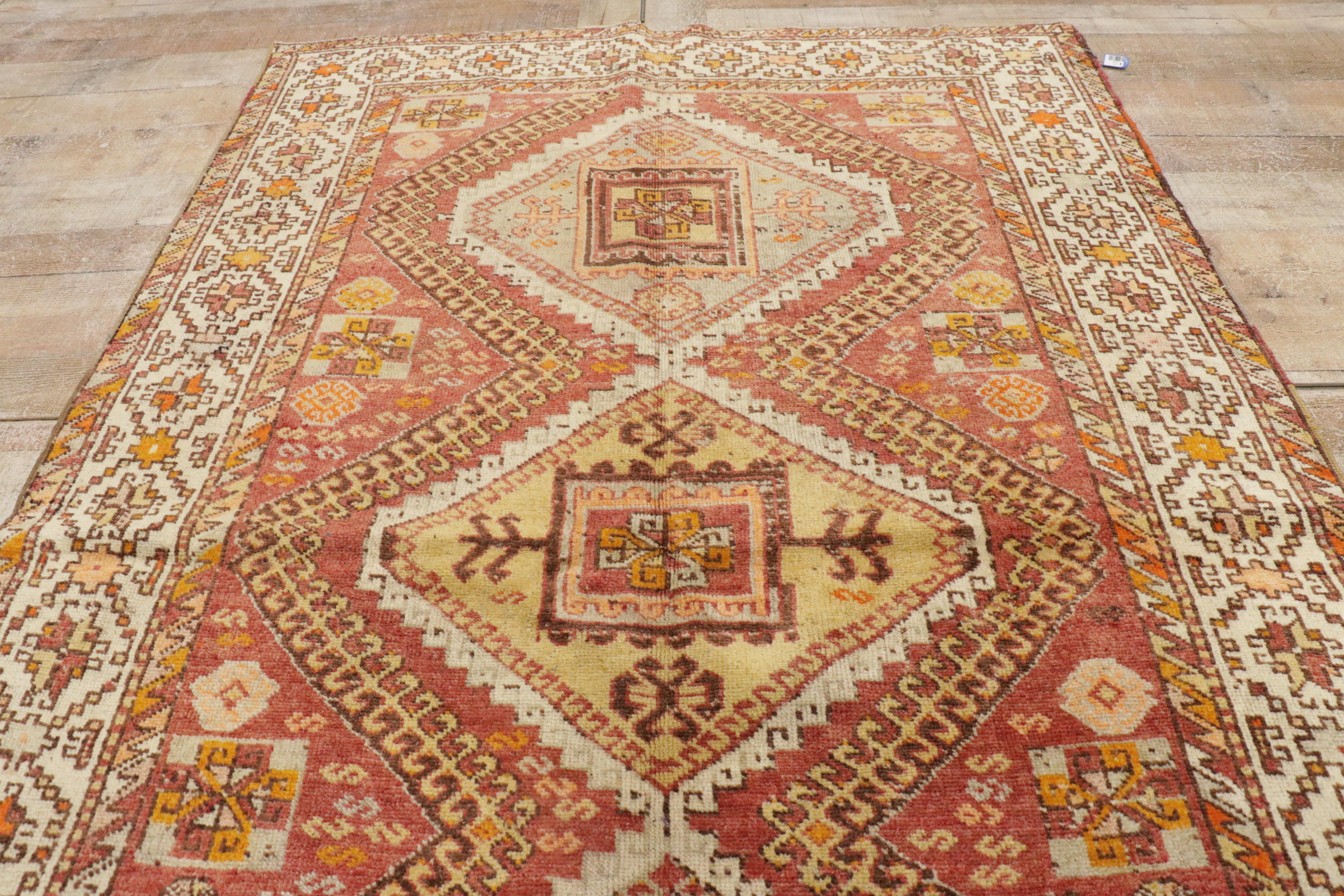 Tappeto turco vintage Oushak in vendita 7