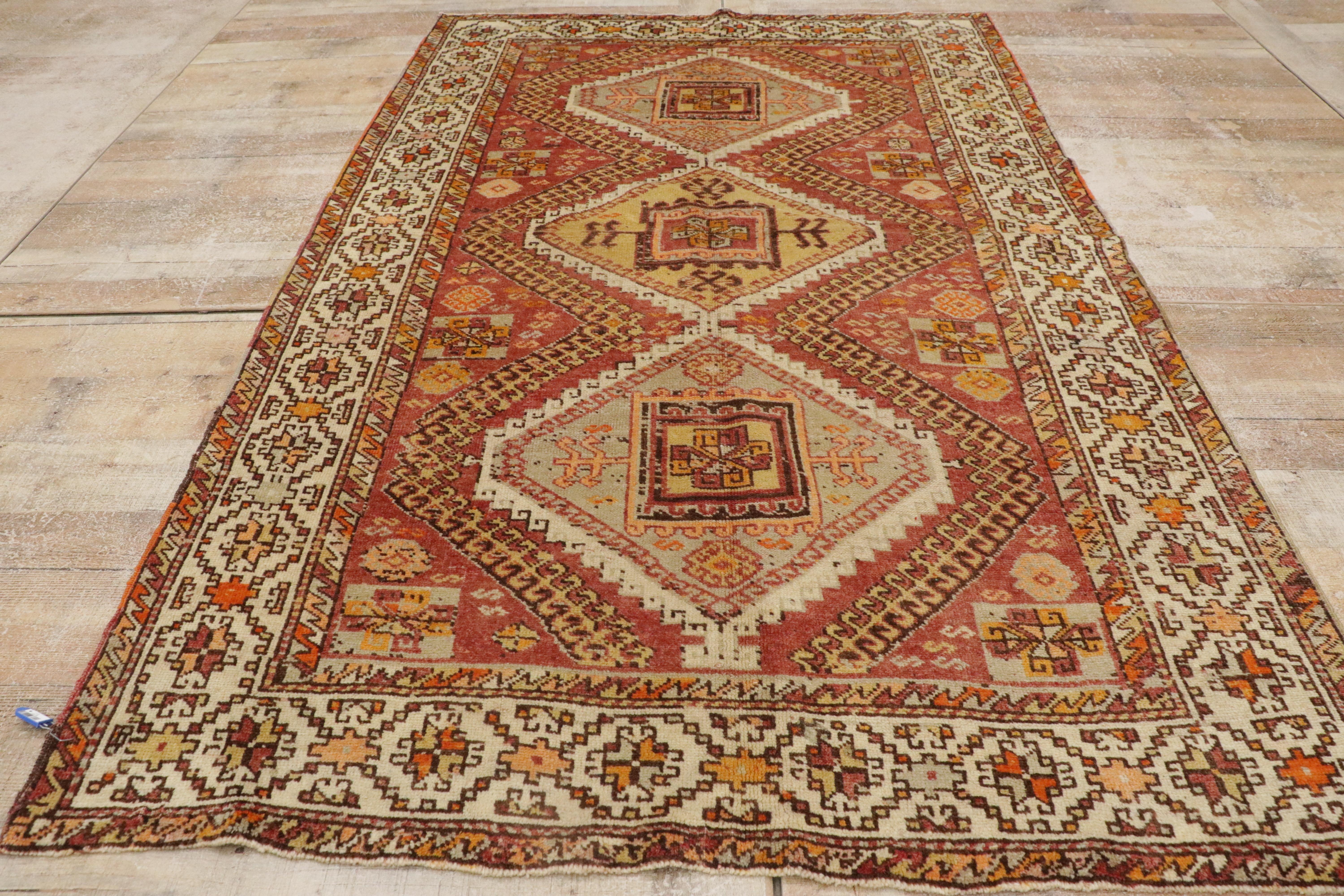 Tappeto turco vintage Oushak in vendita 10