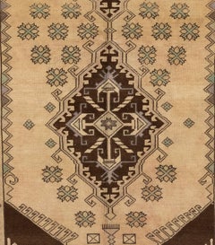 Alfombra turca Oushak vintage