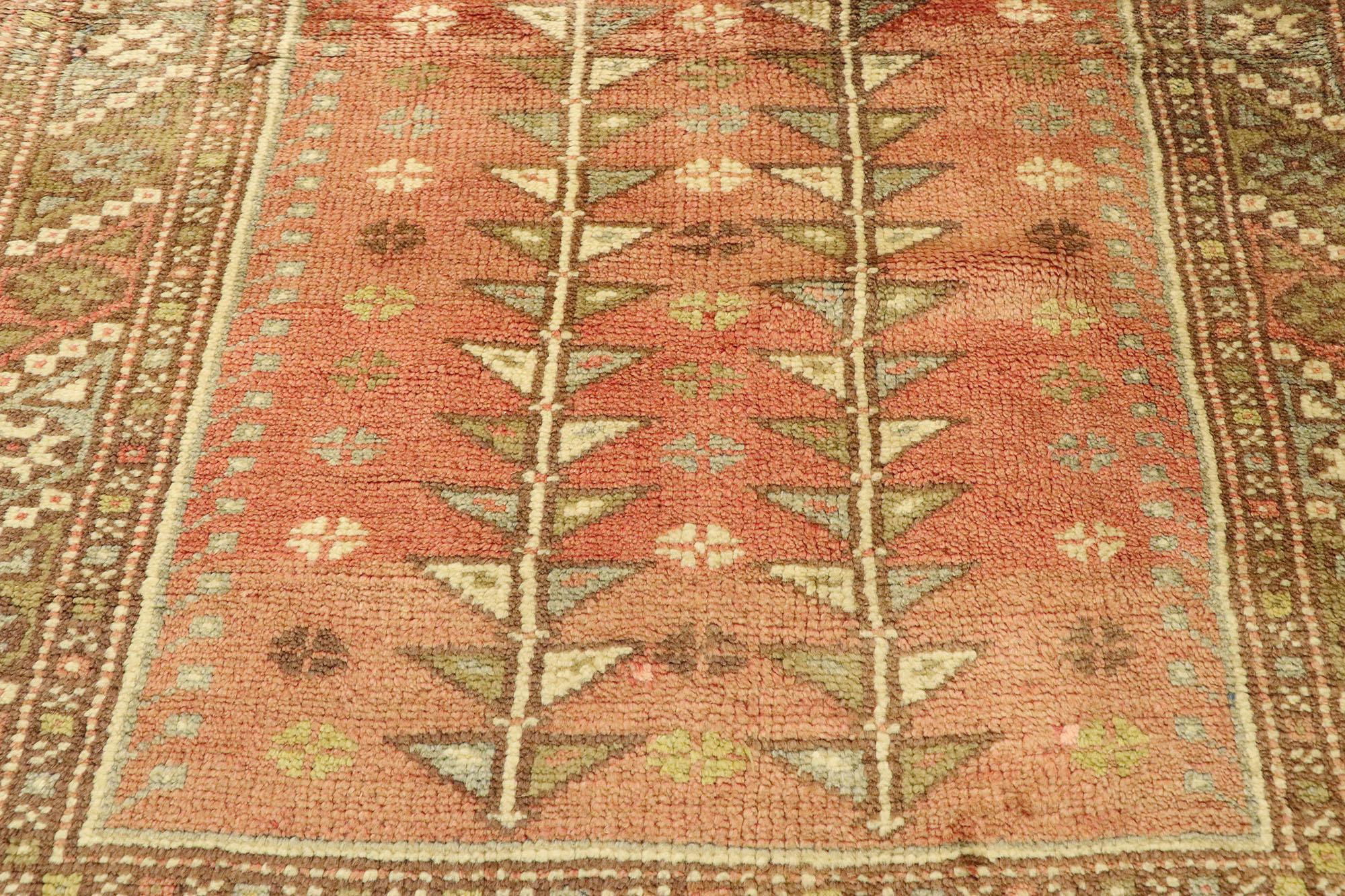 Noué à la main Tapis de Turquie vintage Oushak en vente