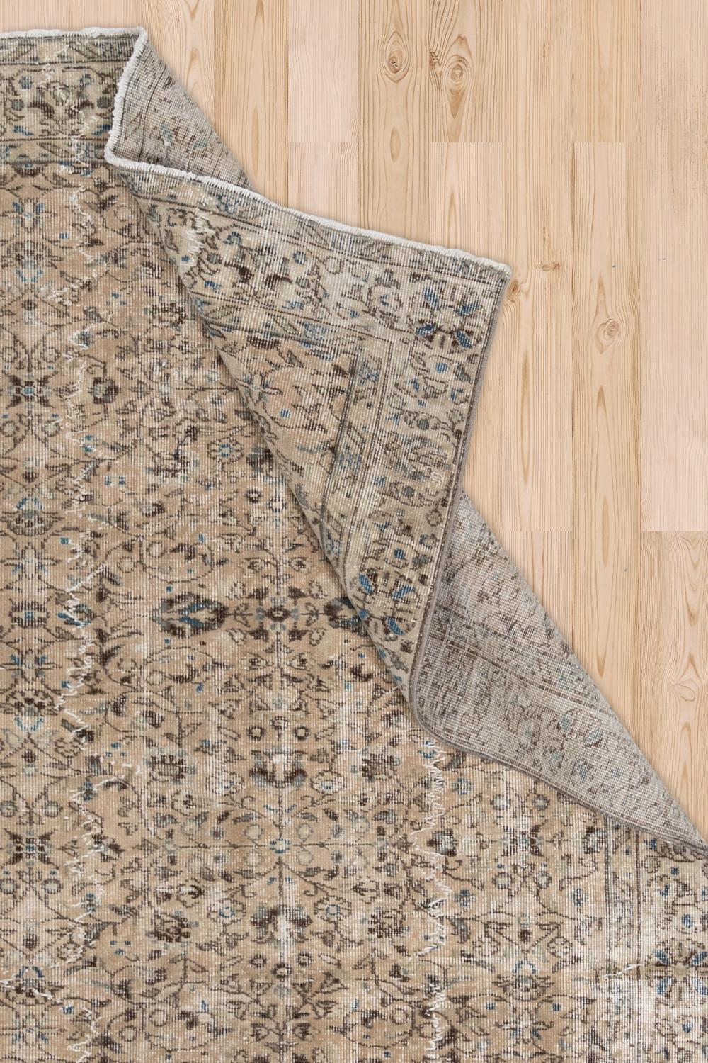Türkischer Oushak-Teppich, Vintage (Mitte des 20. Jahrhunderts) im Angebot