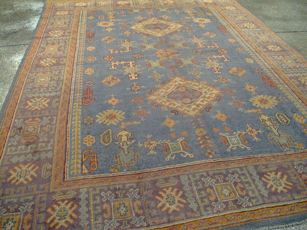 20th Century Vintage Turkish Oushak Rug For Sale