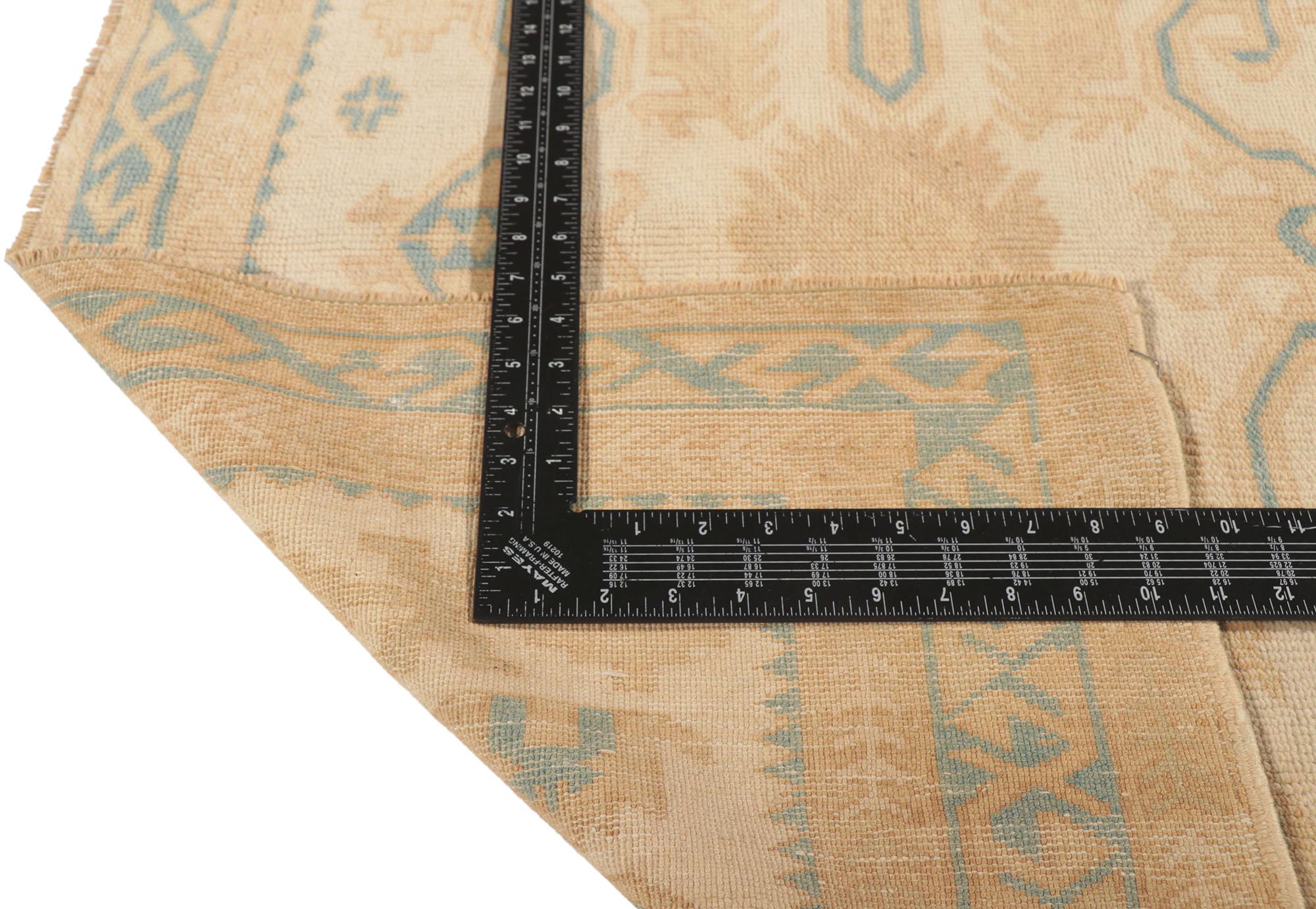 20th Century Vintage Muted Turkish Oushak Rug, Effortless Elegance Meets Quiet Sophistication For Sale