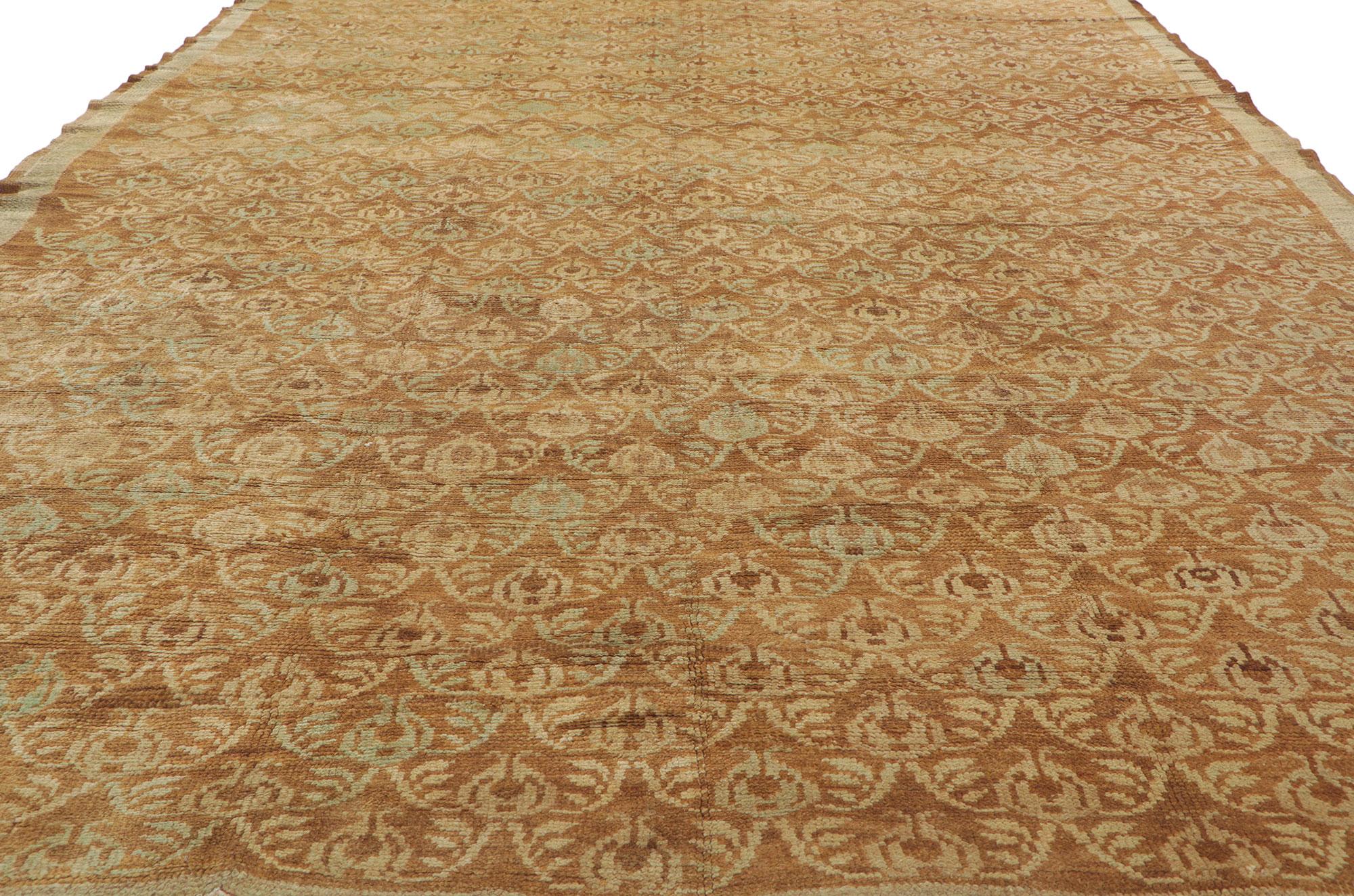 20ième siècle Tapis turc Oushak de style traditionnel des années 1960 en vente