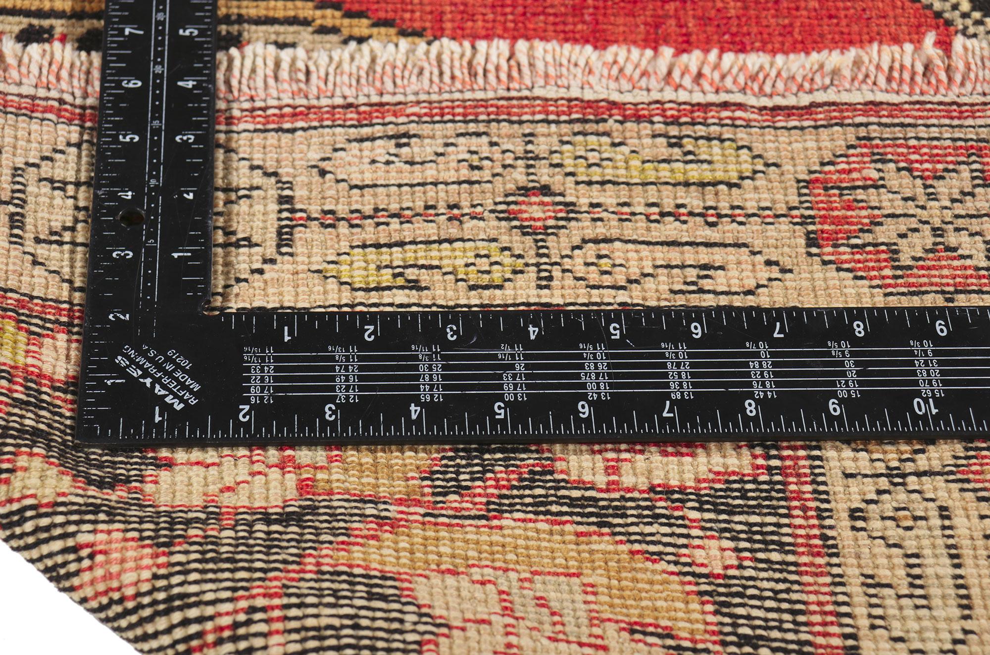 Wool Vintage Turkish Oushak Rug For Sale