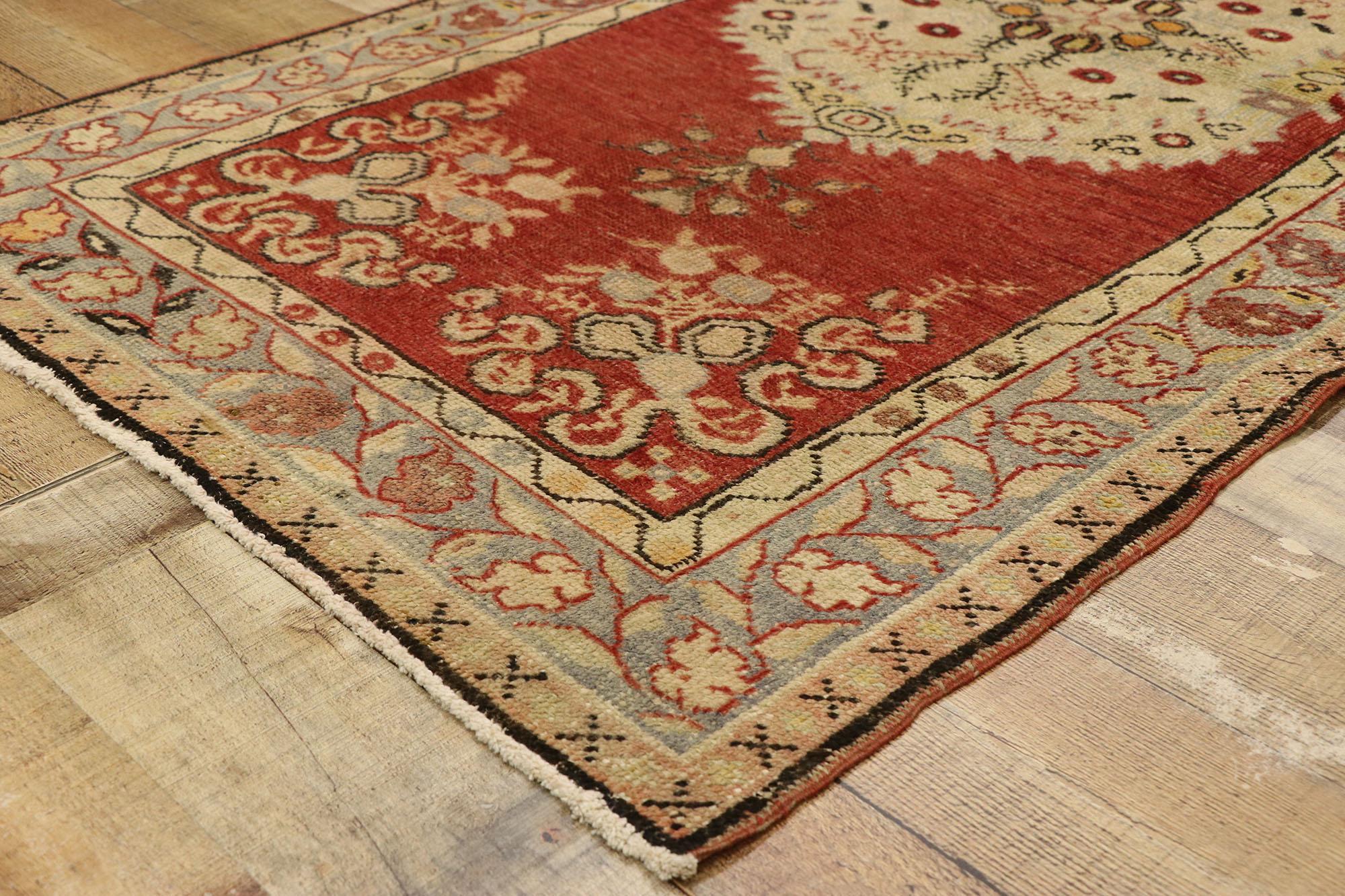 Alfombra turca Oushak vintage siglo XX en venta