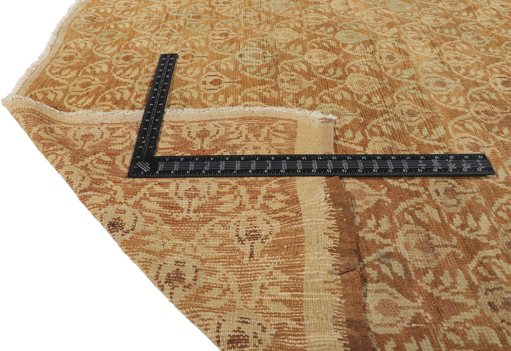 Laine Tapis turc Oushak de style traditionnel des années 1960 en vente