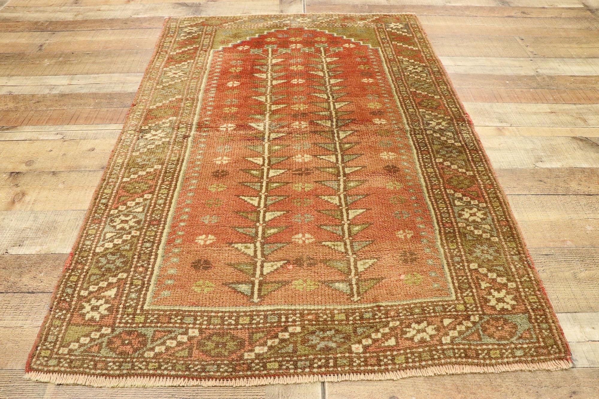 Vintage Turkish Oushak Rug For Sale 1