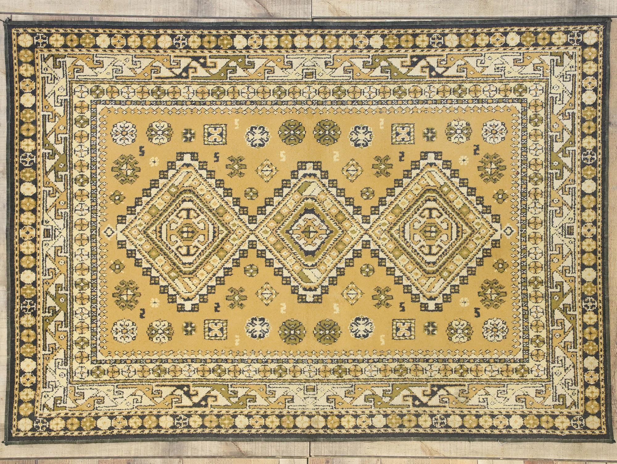 Vintage Turkish Oushak Rug For Sale 1