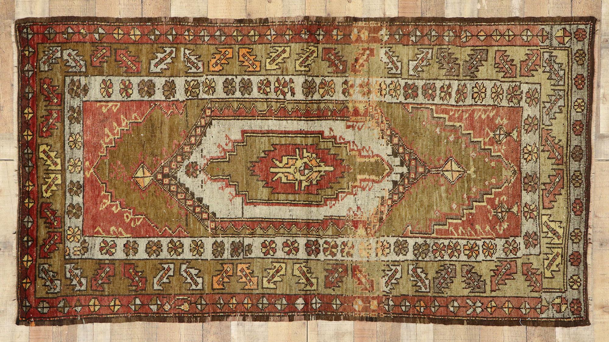 Vintage Turkish Oushak Rug For Sale 2