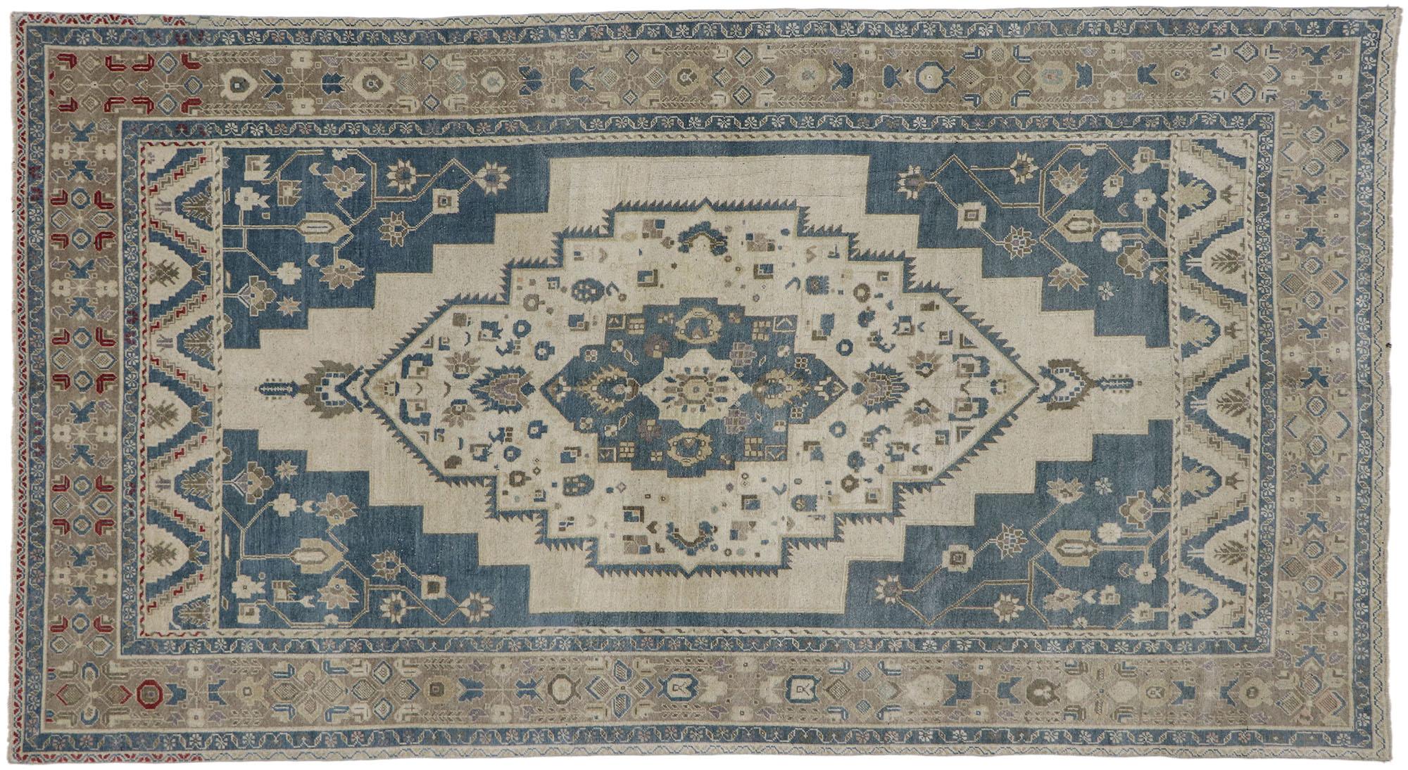 Vintage Turkish Oushak Rug For Sale 2