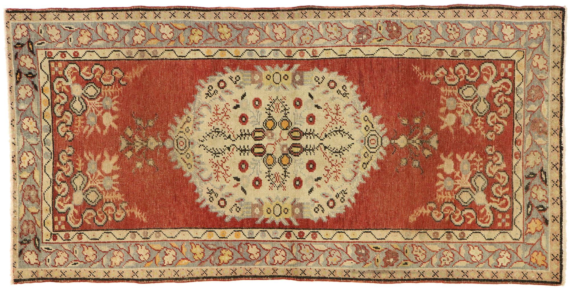 Vintage Turkish Oushak Rug For Sale 3