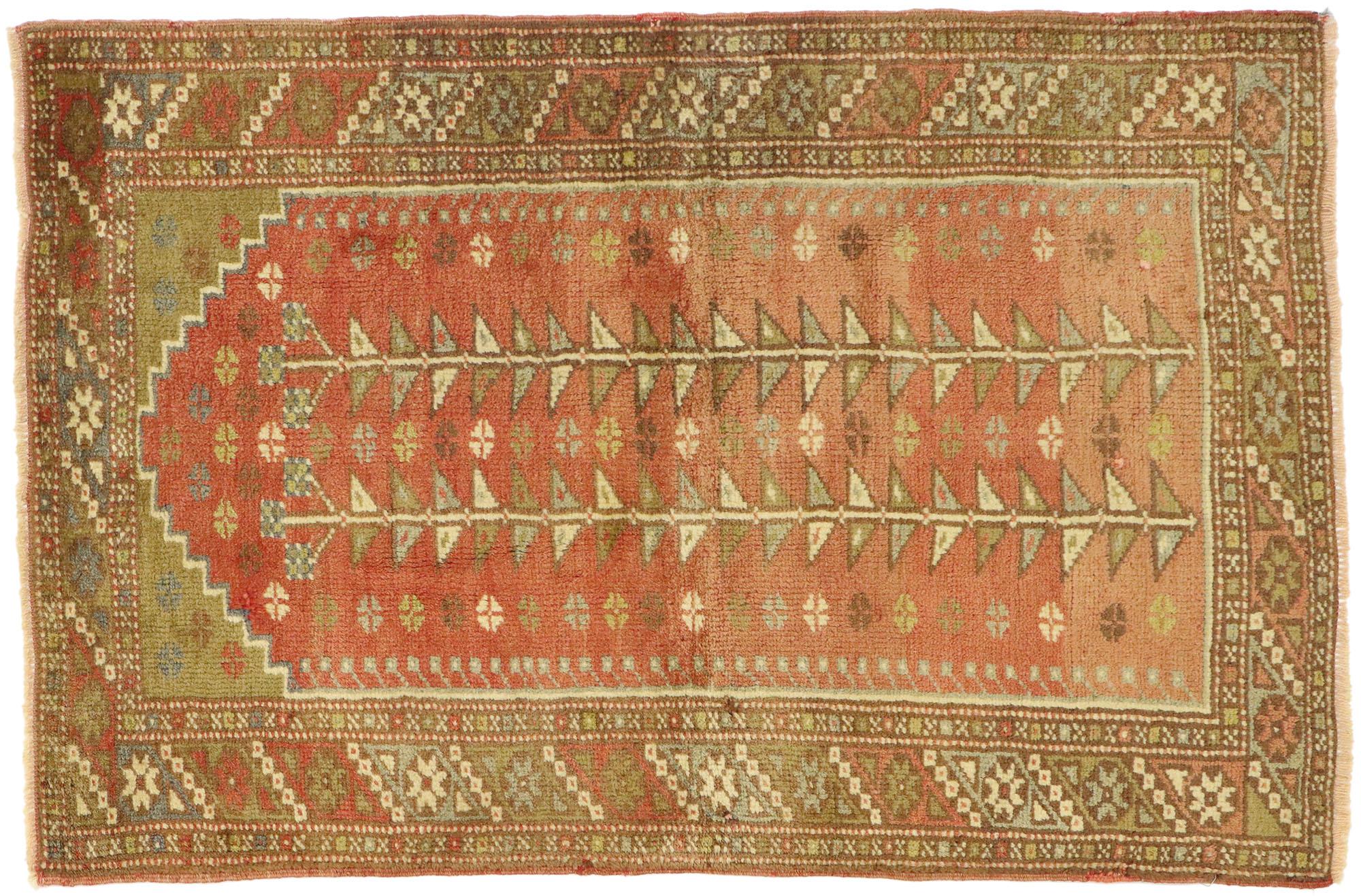 Vintage Turkish Oushak Rug For Sale 3