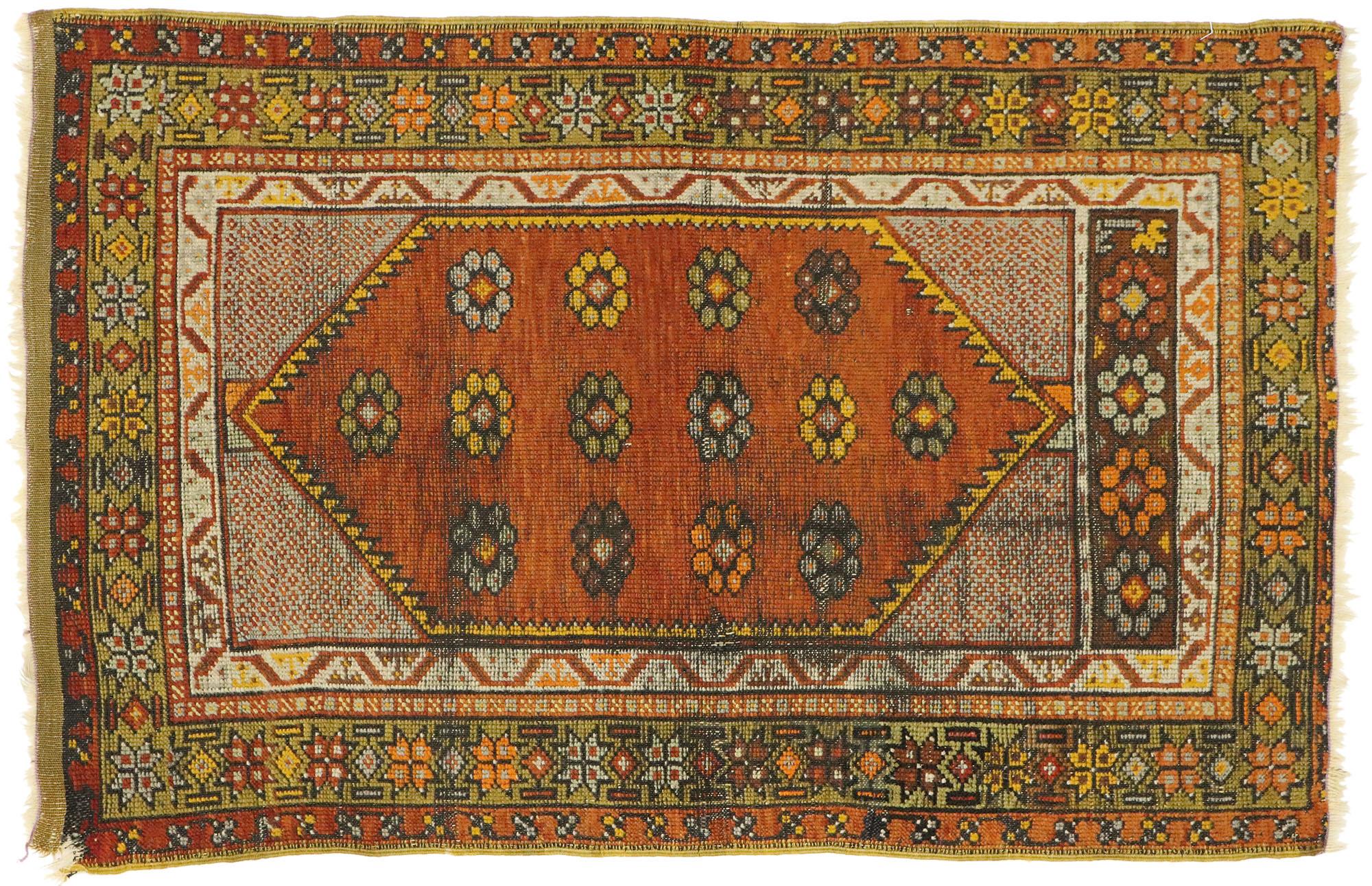 Vintage Turkish Oushak Rug For Sale 3