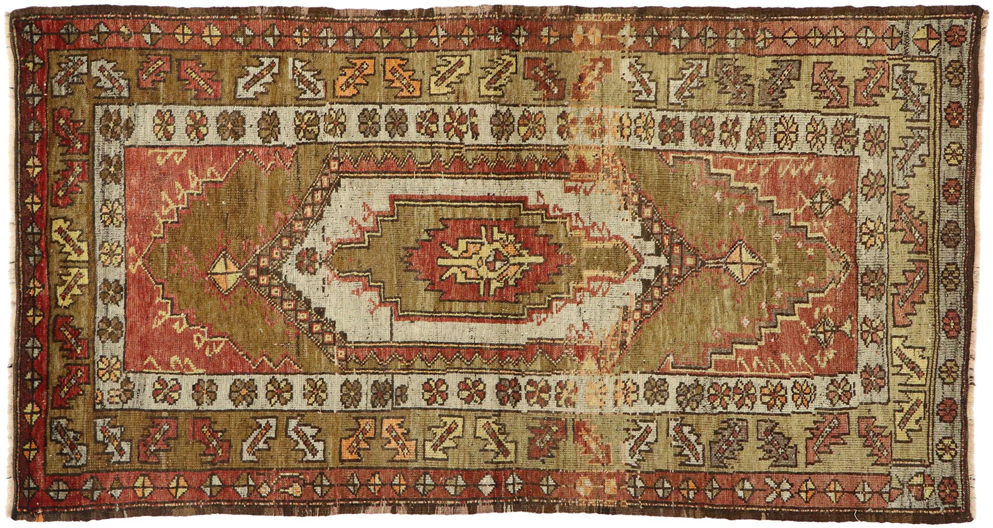 Vintage Turkish Oushak Rug For Sale 3