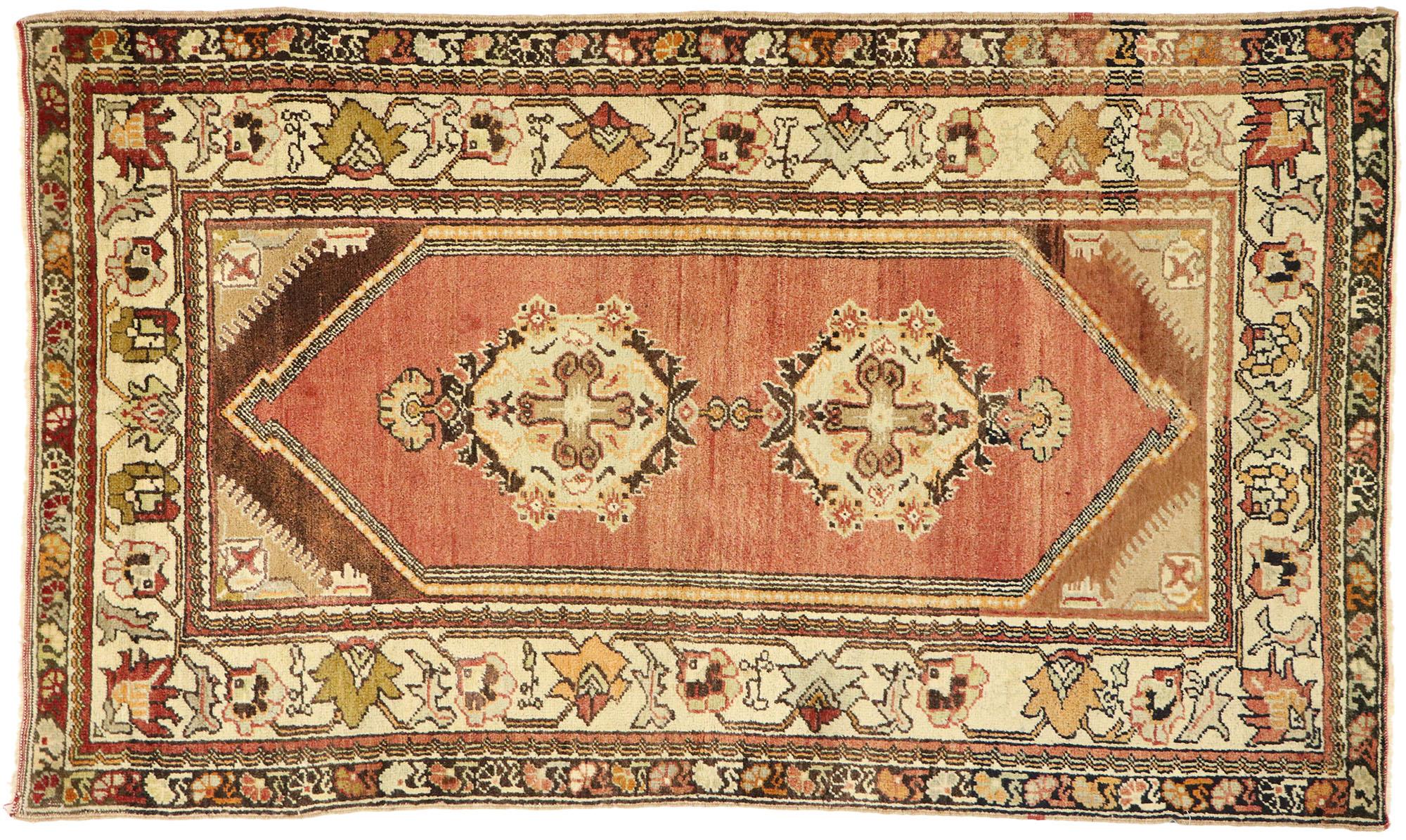 Vintage Turkish Oushak Rug For Sale 3