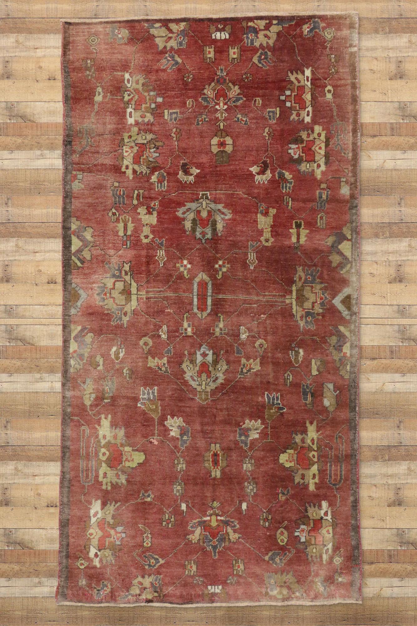 Alfombra turca Oushak vintage en venta 2