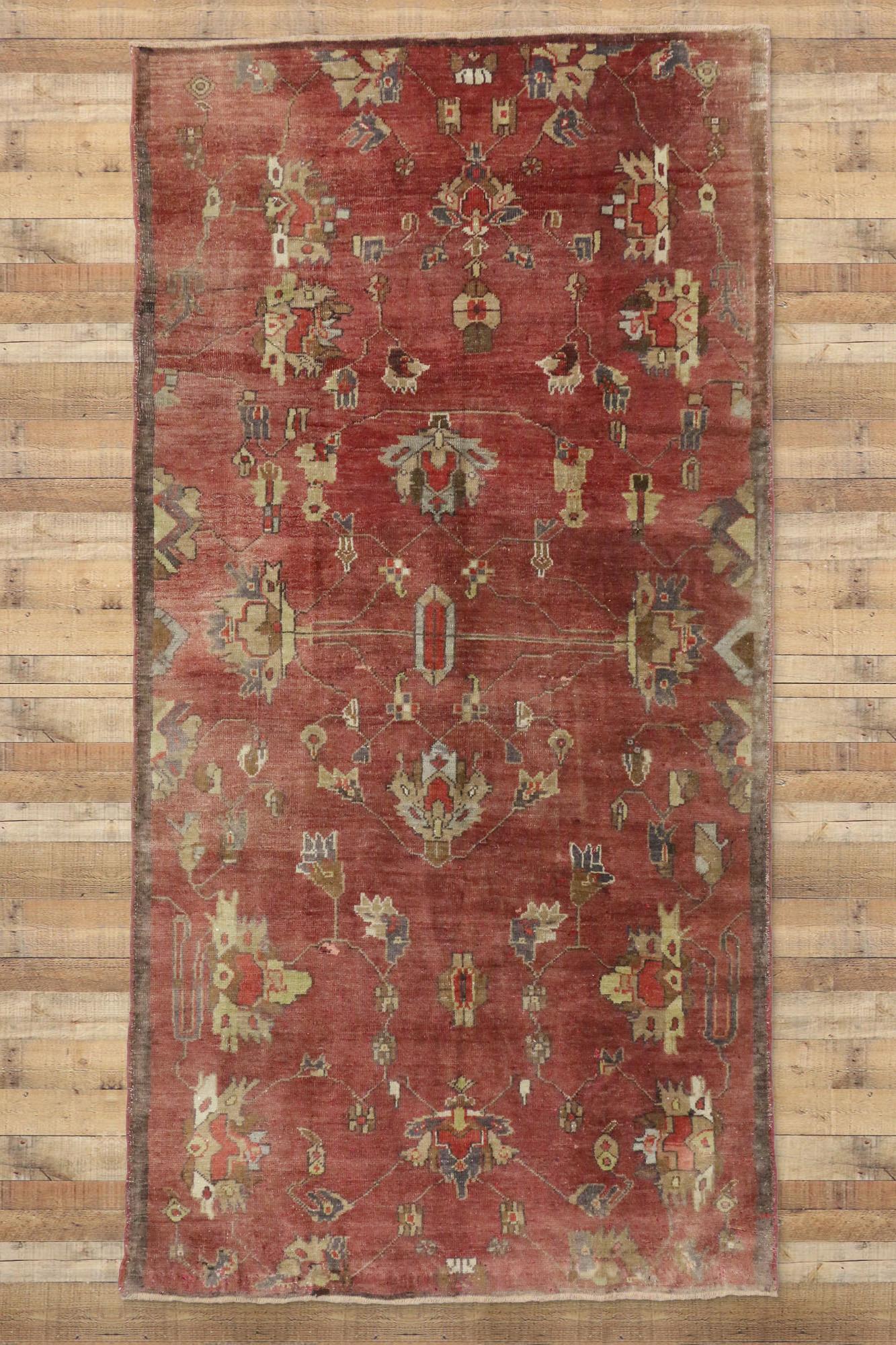 Vintage Turkish Oushak Rug For Sale 3