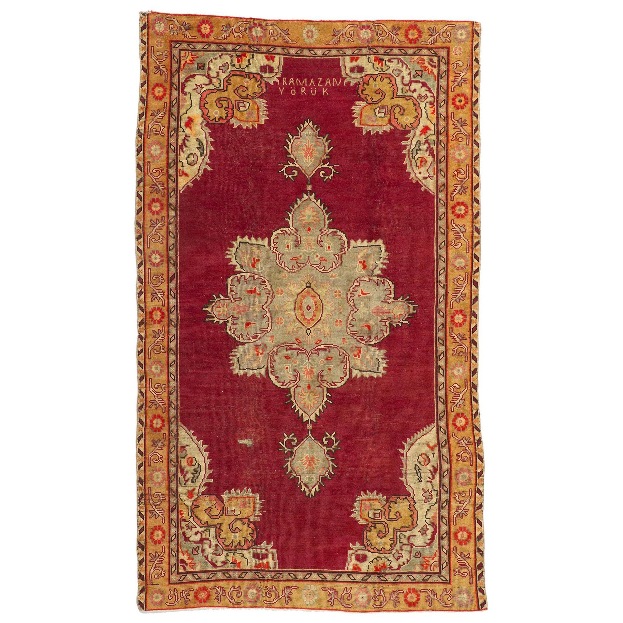 Tapis de Turquie vintage Oushak