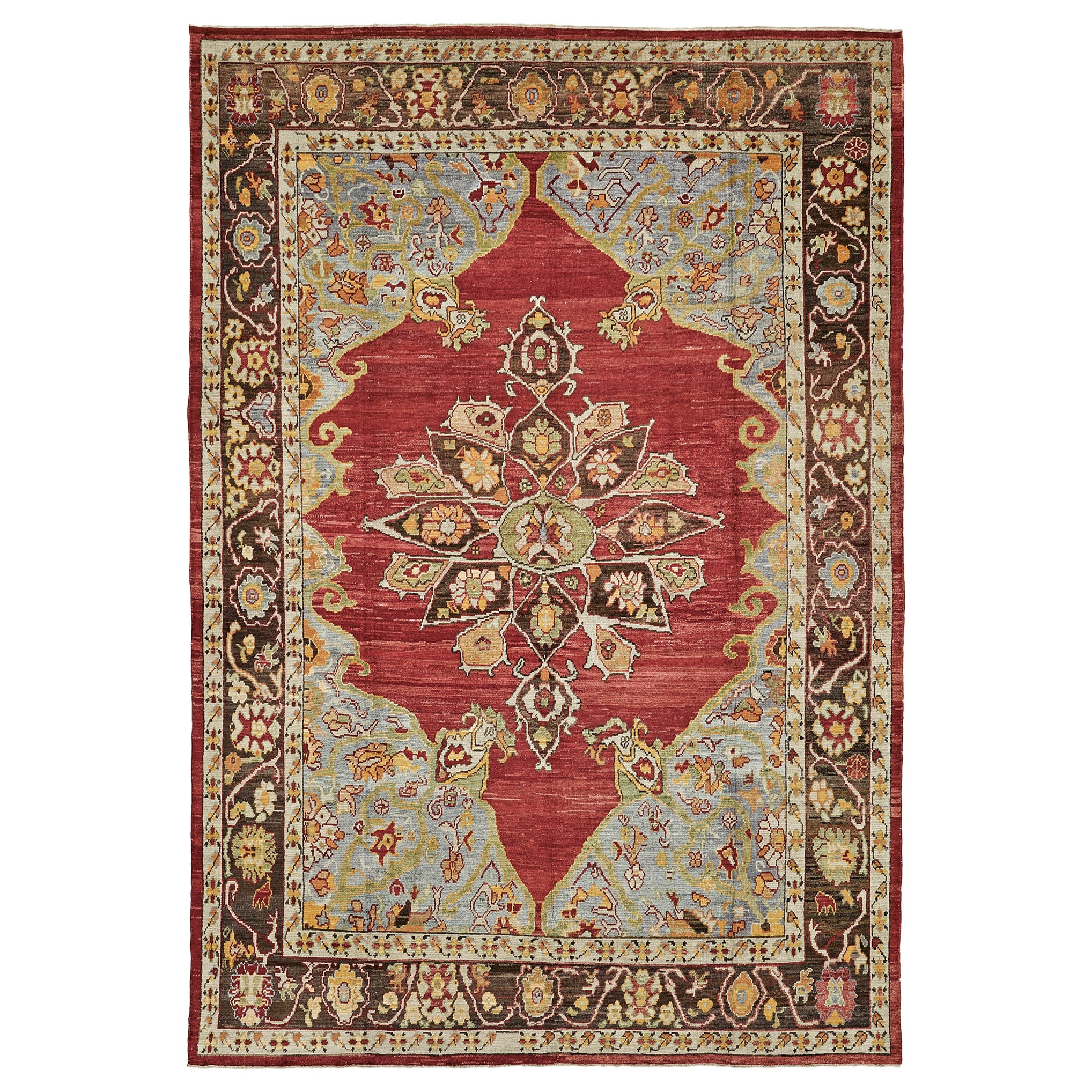 Alter türkischer Oushak-Teppich im Angebot