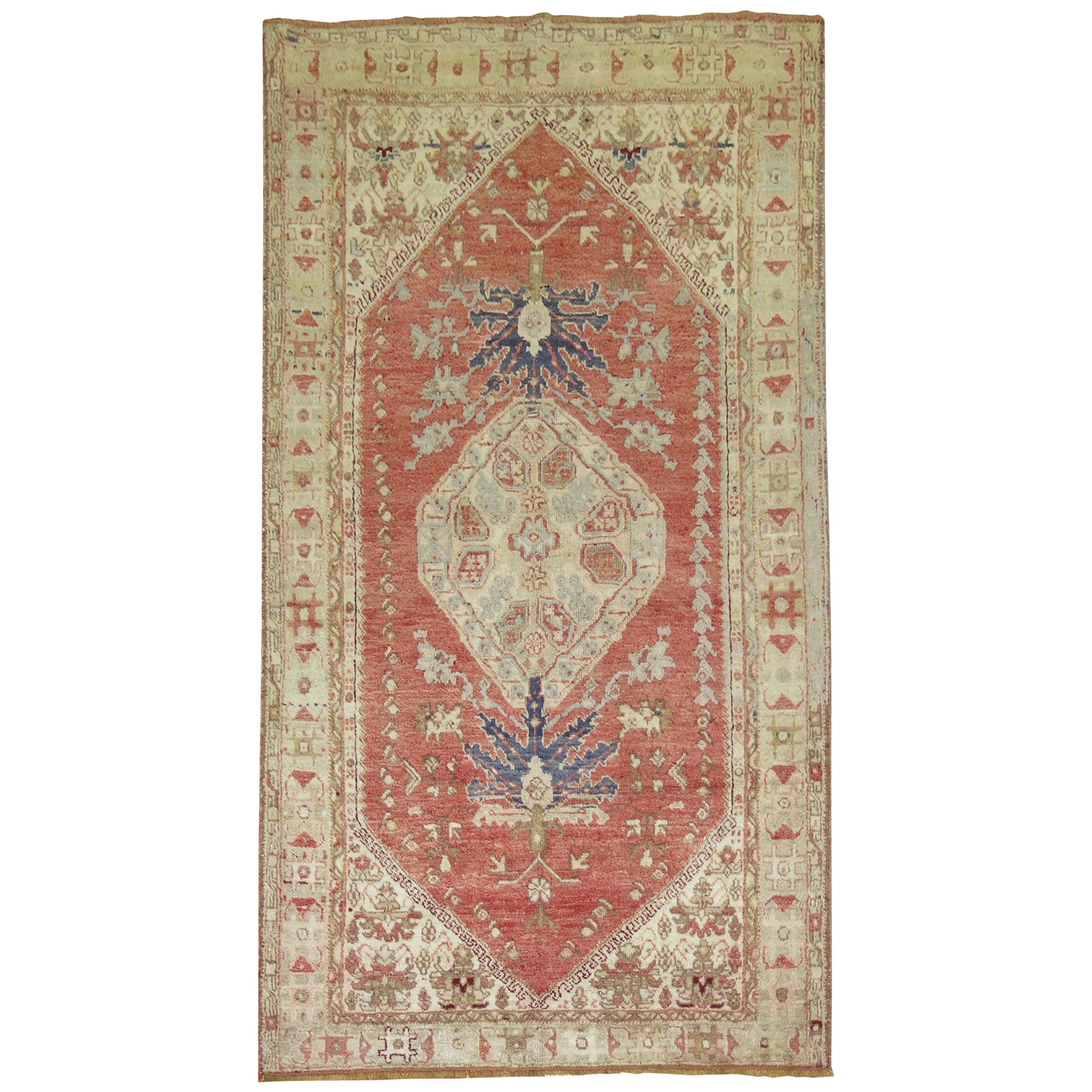 Vintage Turkish Oushak Rug For Sale at 1stDibs