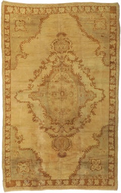 Vintage Turkish Oushak Rug