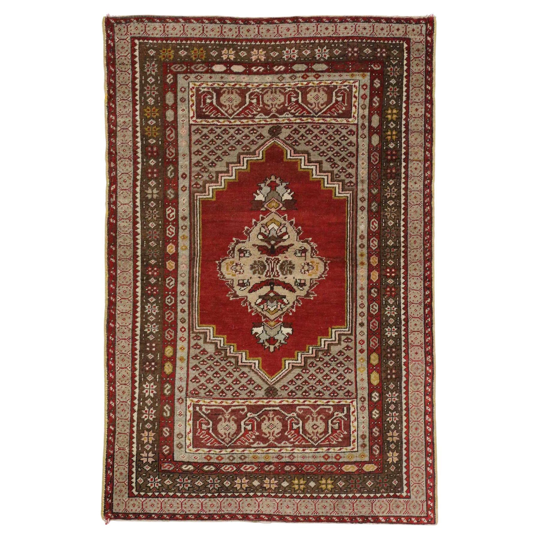 Vintage Turkish Oushak Rug For Sale