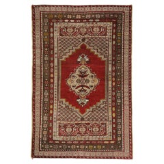 Tapis turc vintage d'Oushak, entrée ou salon