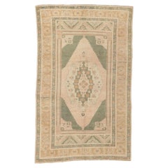 Vintage Turkish Oushak Rug, Sophisticated Elegance Meets Tranquil Sensibility