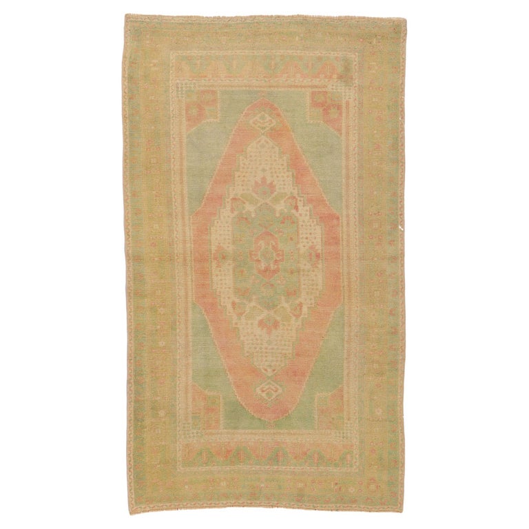 Vintage Turkish Oushak Rug For Sale at 1stDibs