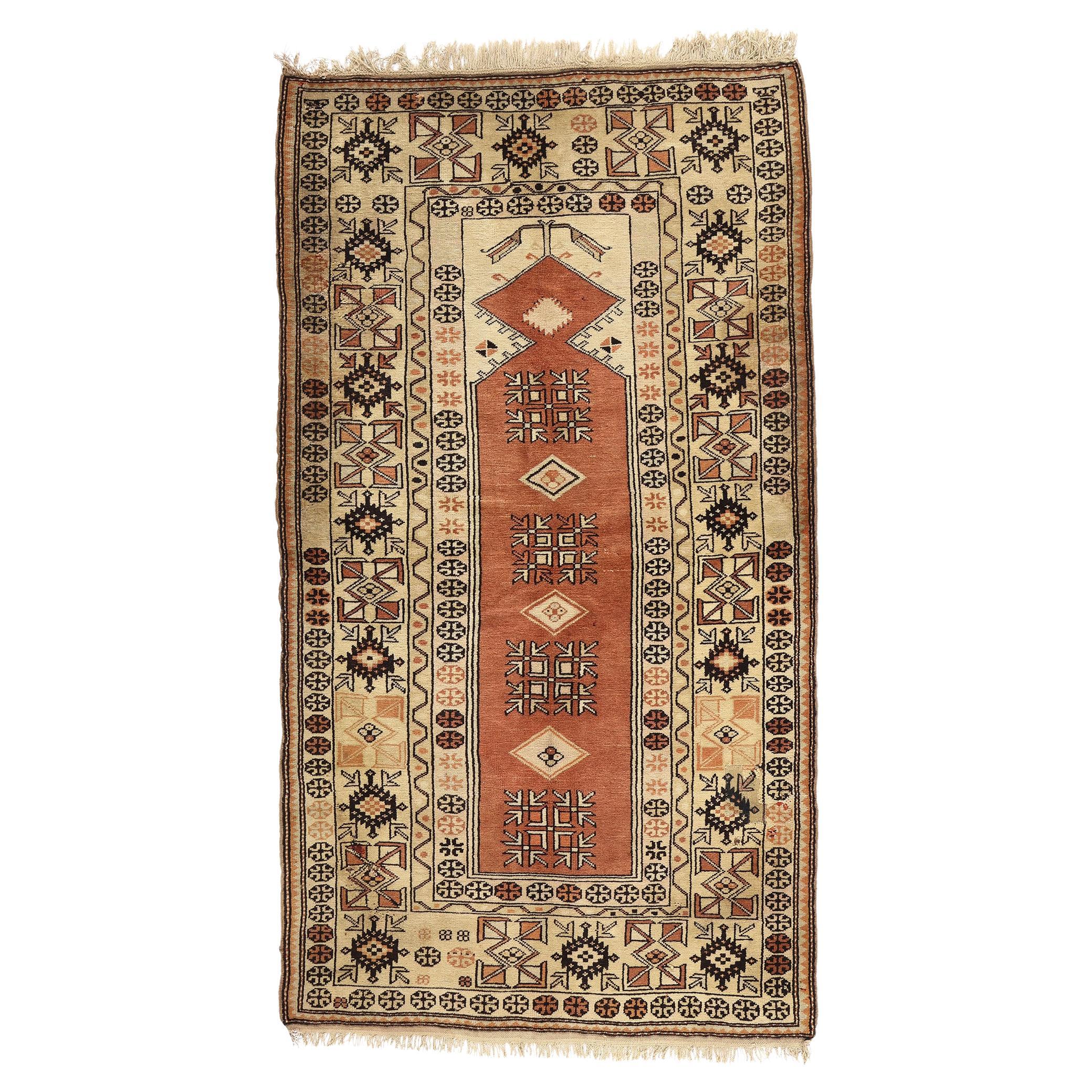 Vintage Turkish Oushak Rug