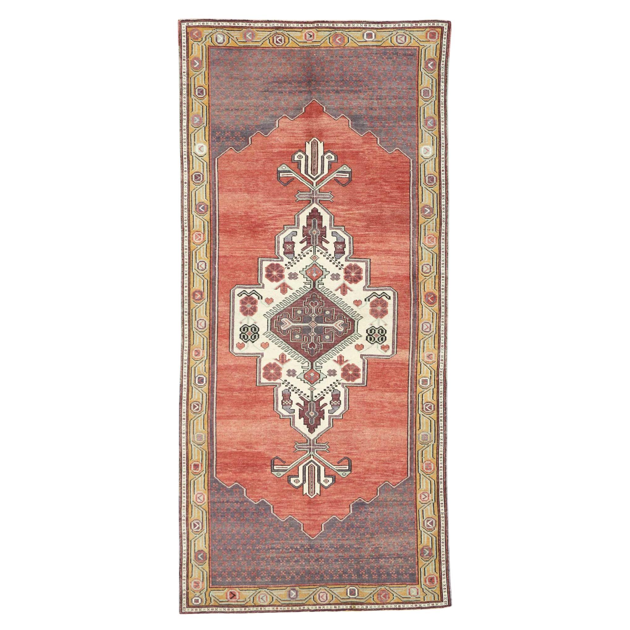 Vintage Turkish Oushak Rug For Sale