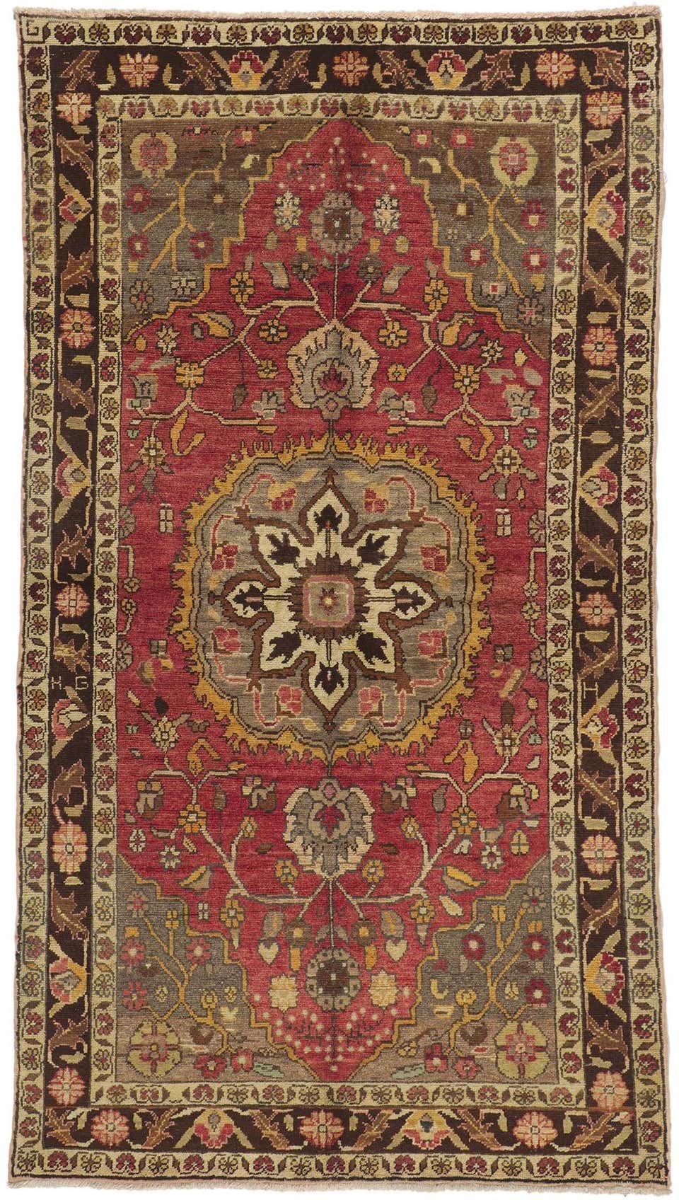Ushaq Rugs Square Vintage Turkish Oushak Rug For Sale at 1stDibs