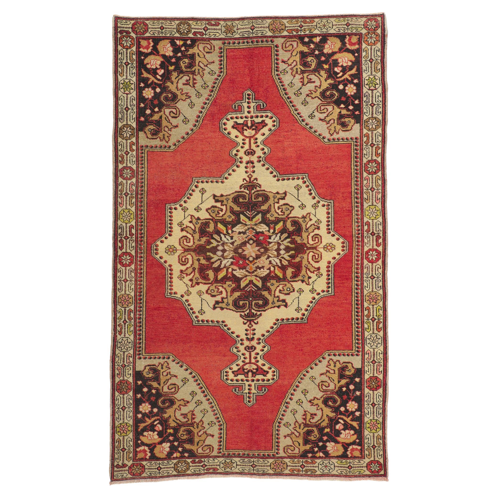 Vintage Turkish Oushak Rug