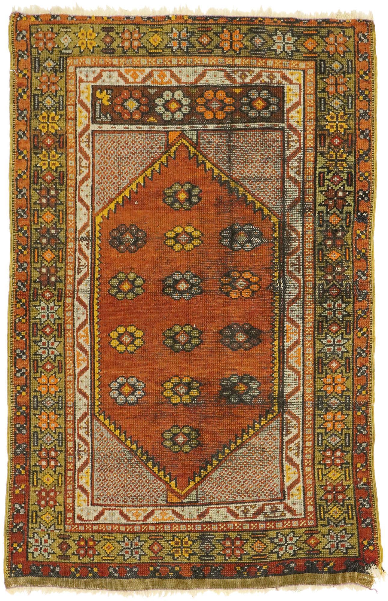 Vintage Turkish Oushak Rug For Sale