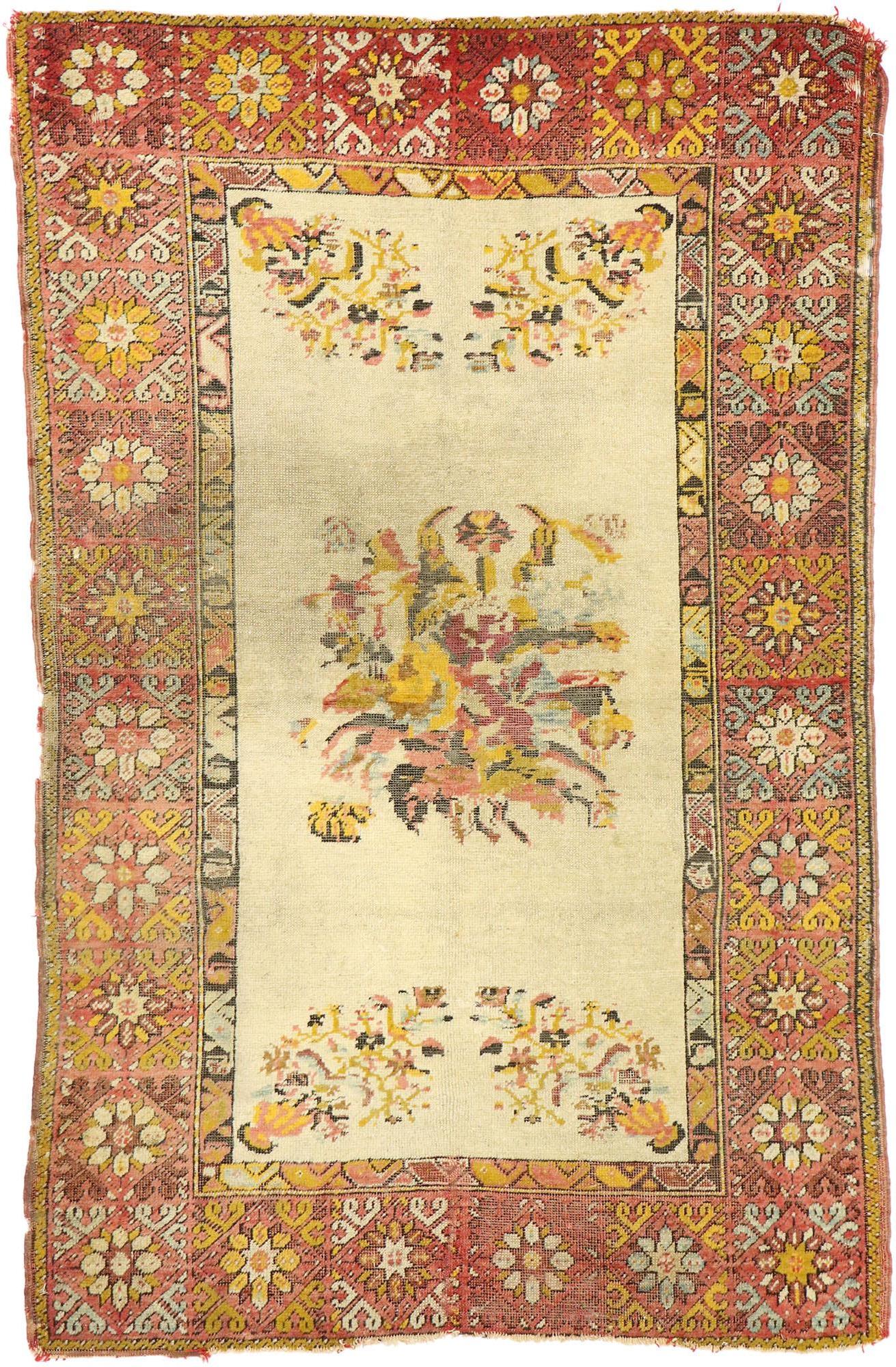Tapis de Turquie vintage Oushak